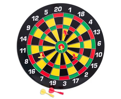 Magnetic dartboard, including 6 darts