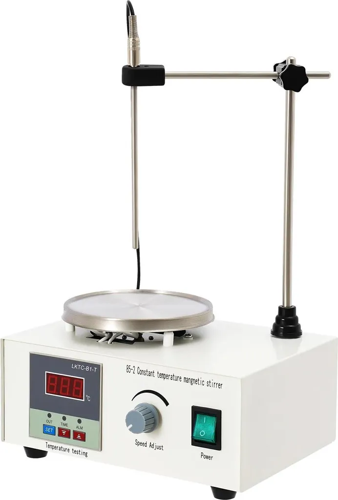 StarTech Magnetic stirrer with hot plate - laboratory equipment - 2000 ml - 0–2000 rpm - 0–99 °C - digital temperature display - 250 W - 12.5 cm plate - EU plug