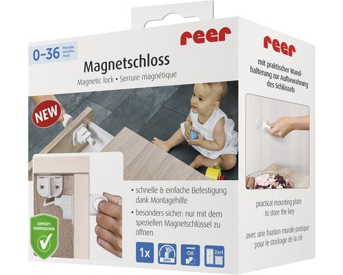 Magnetic lock reer for cupboards and drawers white