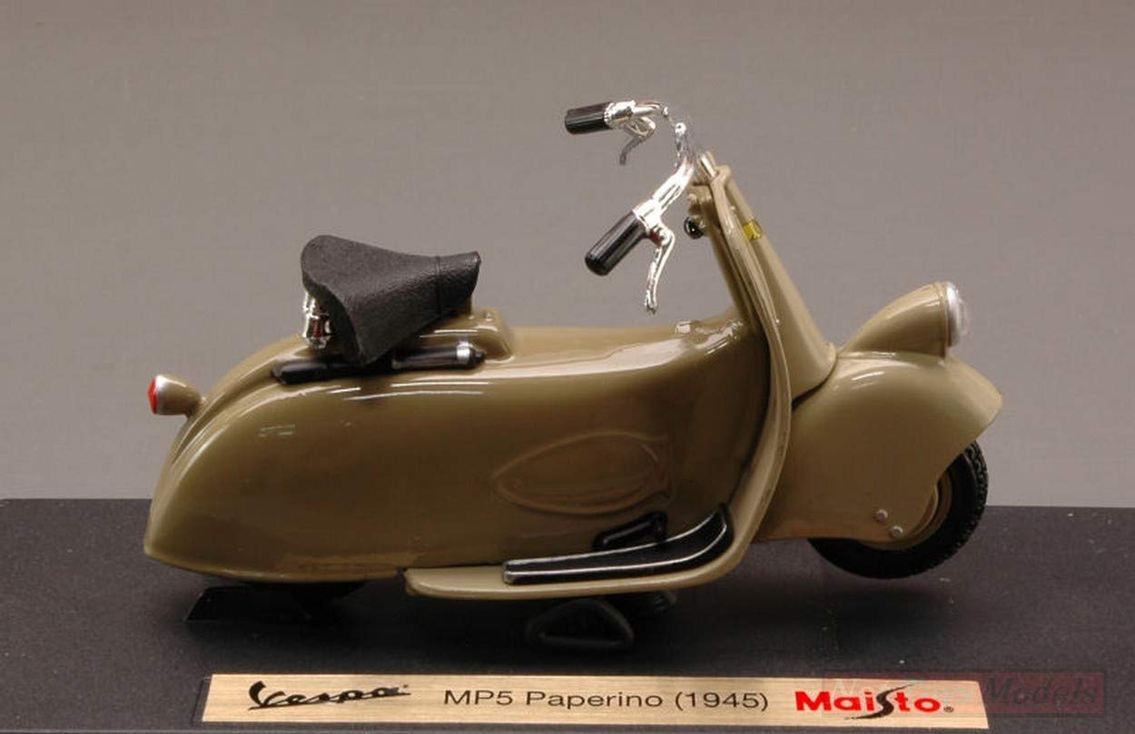 Maisto 1: 18 Model MI4340G Vespa MP5 Paperino 1945 Beige with Die Cast Mode