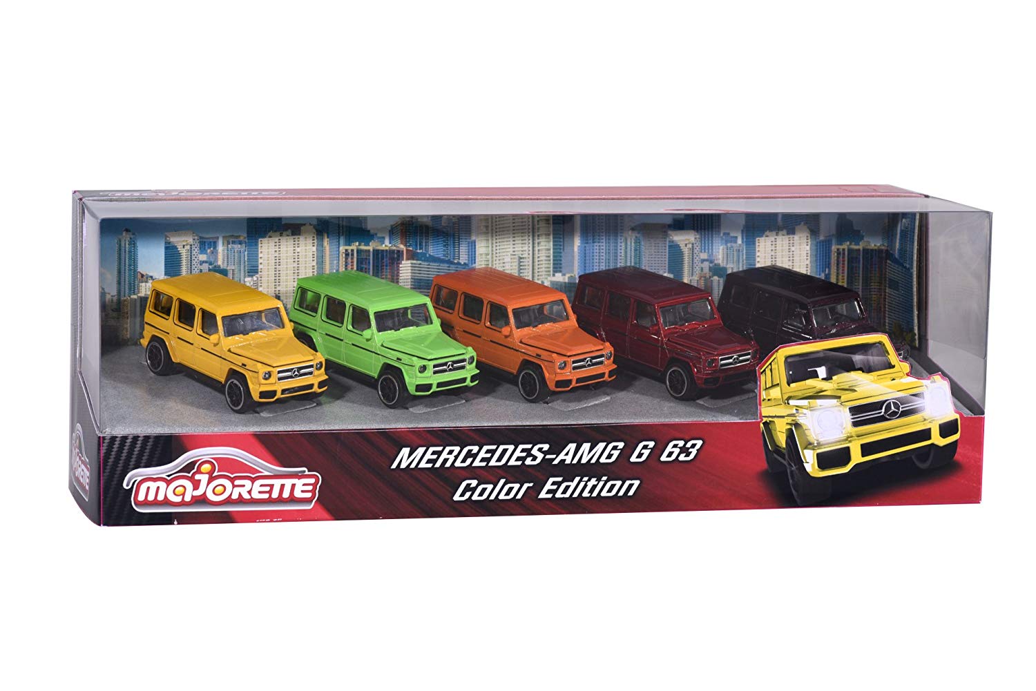 Majorette 212053165 Mercedes Amg G63 Gift Set Mini Vehicles 5 Toy Cars, Die