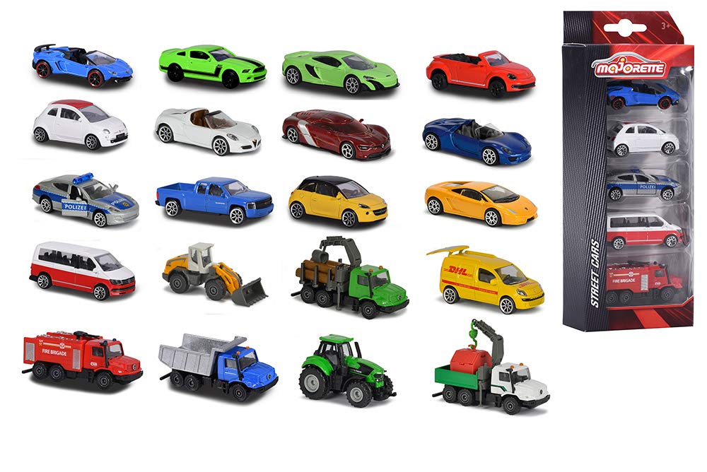Majorette 212053166 Tiny 5 Pieces Set Die Cast Cars Pack Of 5), 4 Different
