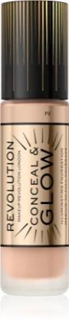 Makeup Revolution brightening make-up for a natural look Farbton F9 23 ml