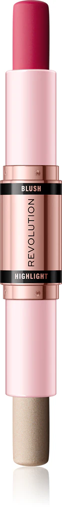 Makeup Revolution Blush & Highlight Cream blusher and highlighter duo in the form of a stick Farbton Mauve Glow 2x4,3 g
