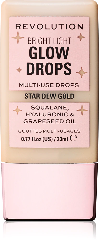 Makeup Revolution Bright Light Glow Drops liquid brightener Farbton Golden Star Dew 23 ml