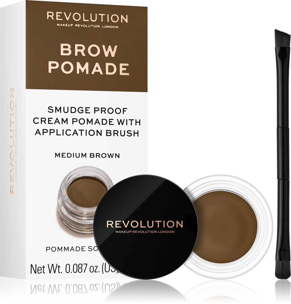 Makeup Revolution Brow Pomade Eyebrow pomade Farbton Medium Brown 2.5 g