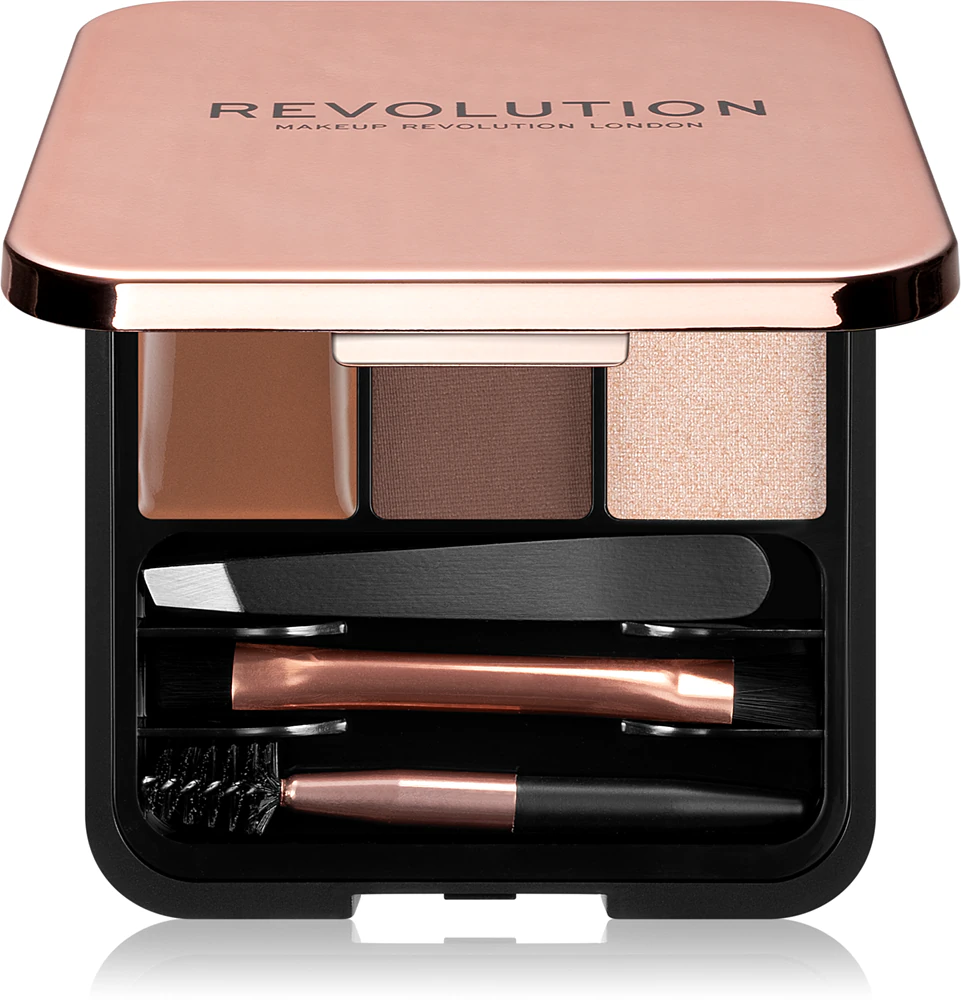 Makeup Revolution Brow Sculpt Kit Set for perfect eyebrows Farbton Medium 2.2 g