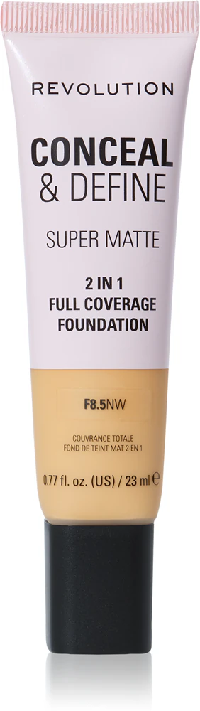 Makeup Revolution Conceal & Define mattifying makeup Farbton F8.5NW 23 ml