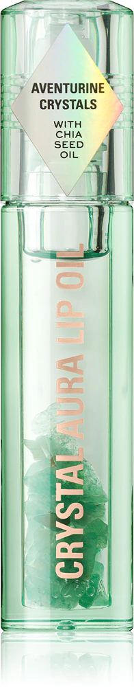 Makeup Revolution Crystal Aura Lip Oil to nourish and moisturize Farbton Aventurine Cucumber 2,5 ml
