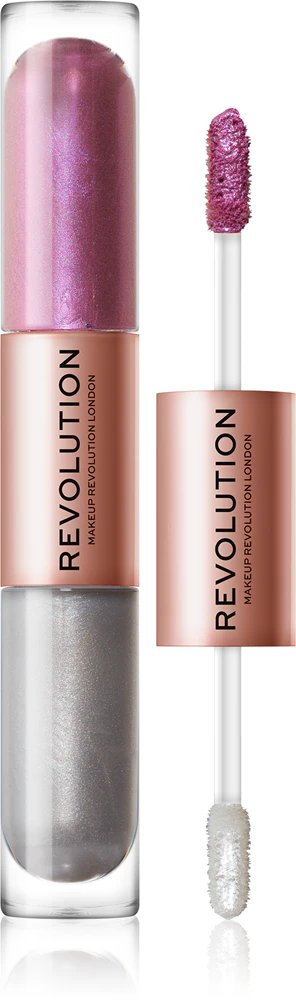 Makeup Revolution Double Up Liquid Eyeshadow 2 in 1 Farbton Subliminal Lilac 2x2,2 ml