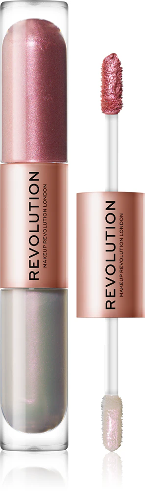Makeup Revolution Double Up Liquid Eyeshadow 2 in 1 Farbton Opulence Light Pink 2x2,2 ml