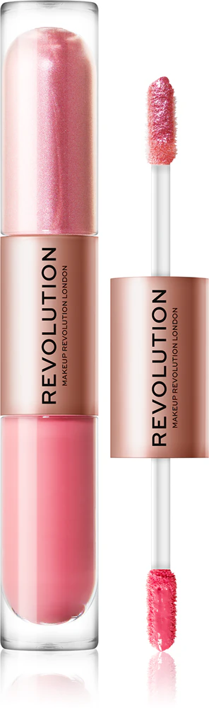 Makeup Revolution Double Up Liquid Eyeshadow 2 in 1 Farbton Blissful Pink 2x2,2 ml