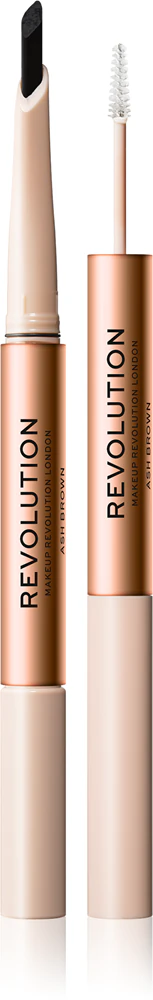 Makeup Revolution Fluffy Brow Filter Duo Double-ended eyebrow pencil for fixation and shape