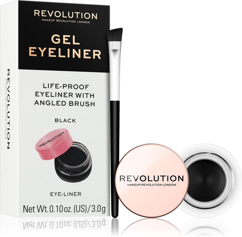 Makeup Revolution Gel Eyeliner Pot gel eyeliner with brush