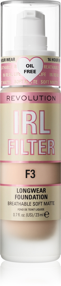 Makeup Revolution IRL Filter long-lasting mattifying make-up Farbton F3 23 ml