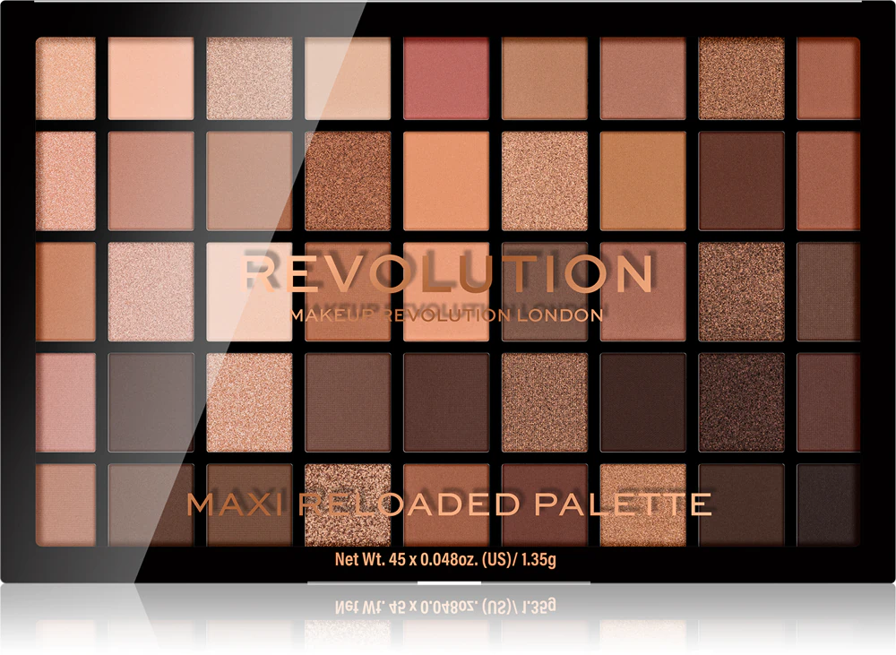 Makeup Revolution Maxi Reloaded Palette Palette with powdery eyeshadows