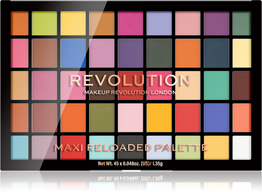 Makeup Revolution Maxi Reloaded Palette Palette with powdery eyeshadows