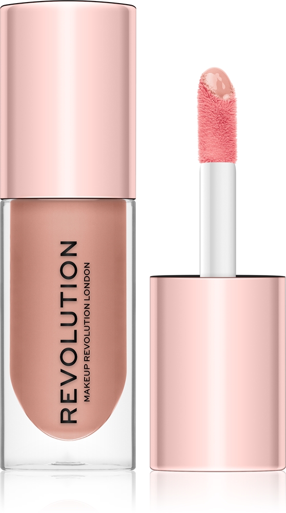 Makeup Revolution Pout Bomb lip gloss for more volume with high shine Farbton Candy 4.6 ml