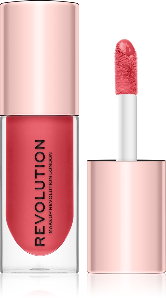 Makeup Revolution Pout Bomb lip gloss for more volume with high shine Farbton Peachy 4.6 ml