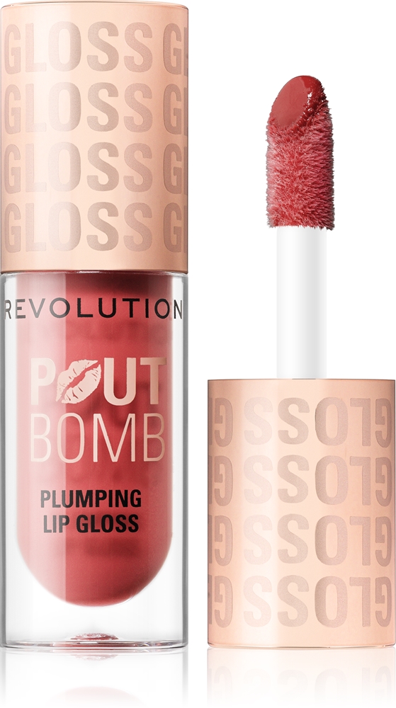 Makeup Revolution Pout Bomb Lipgloss with Magnifying Effect Farbton Melba Warm Peach 4,6 ml