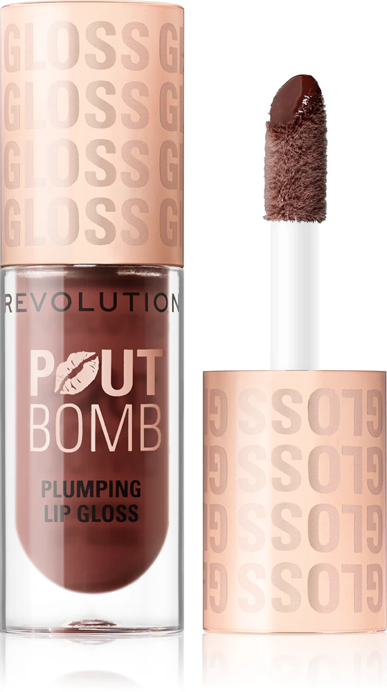 Makeup Revolution Pout Bomb Lipgloss with Magnifying Effect Farbton Espresso Cool Nude 4,6 ml