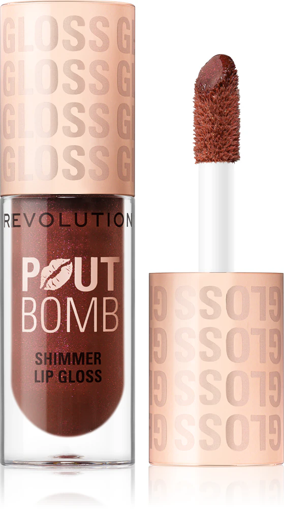 Makeup Revolution Shimmer Gloss glitter lip gloss Farbton Chocolate Sparkle 4,5 ml