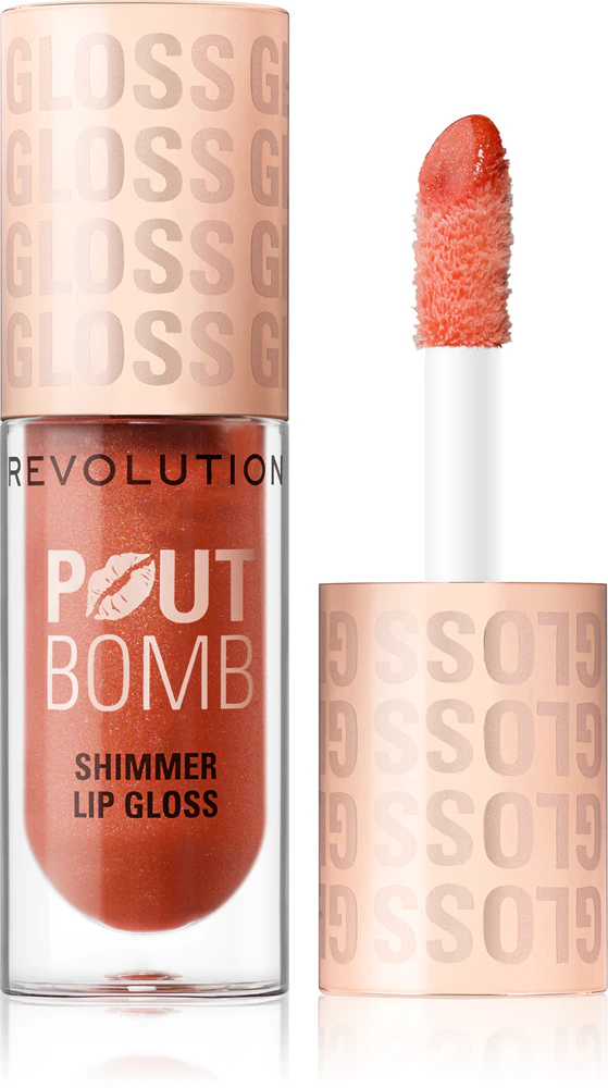 Makeup Revolution Shimmer Gloss glitter lip gloss Farbton Gold 4,5 ml