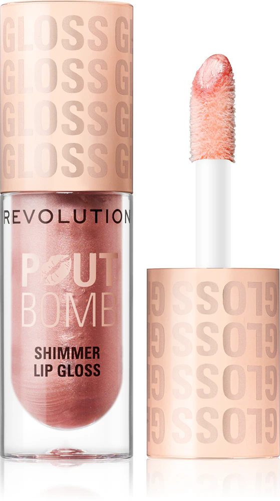 Makeup Revolution Shimmer Gloss glitter lip gloss Farbton Shine Pink 4,5 ml
