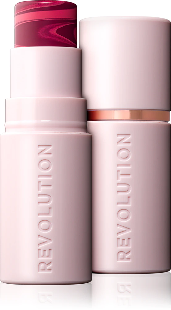Makeup Revolution Skin Silk Blush Stick Cream blusher in the shape of a stick Farbton Berry Pink Marble 4,5 g