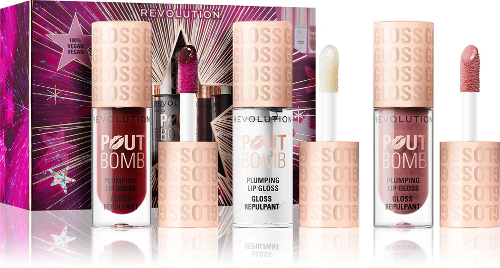 Makeup Revolution Xmas 2025 Pout Bomb Christmas Gift Set for Lips