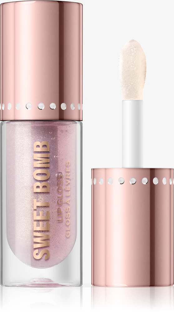 Makeup Revolution Y2k Sweet Bomb Glitter Lip Gloss Farbton Vanilla Ice White Holo 4,5 ml