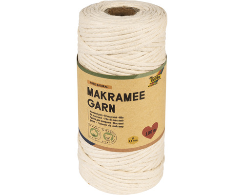 Macrame yarn PURE NATURAL 100 m Ø 35 mm