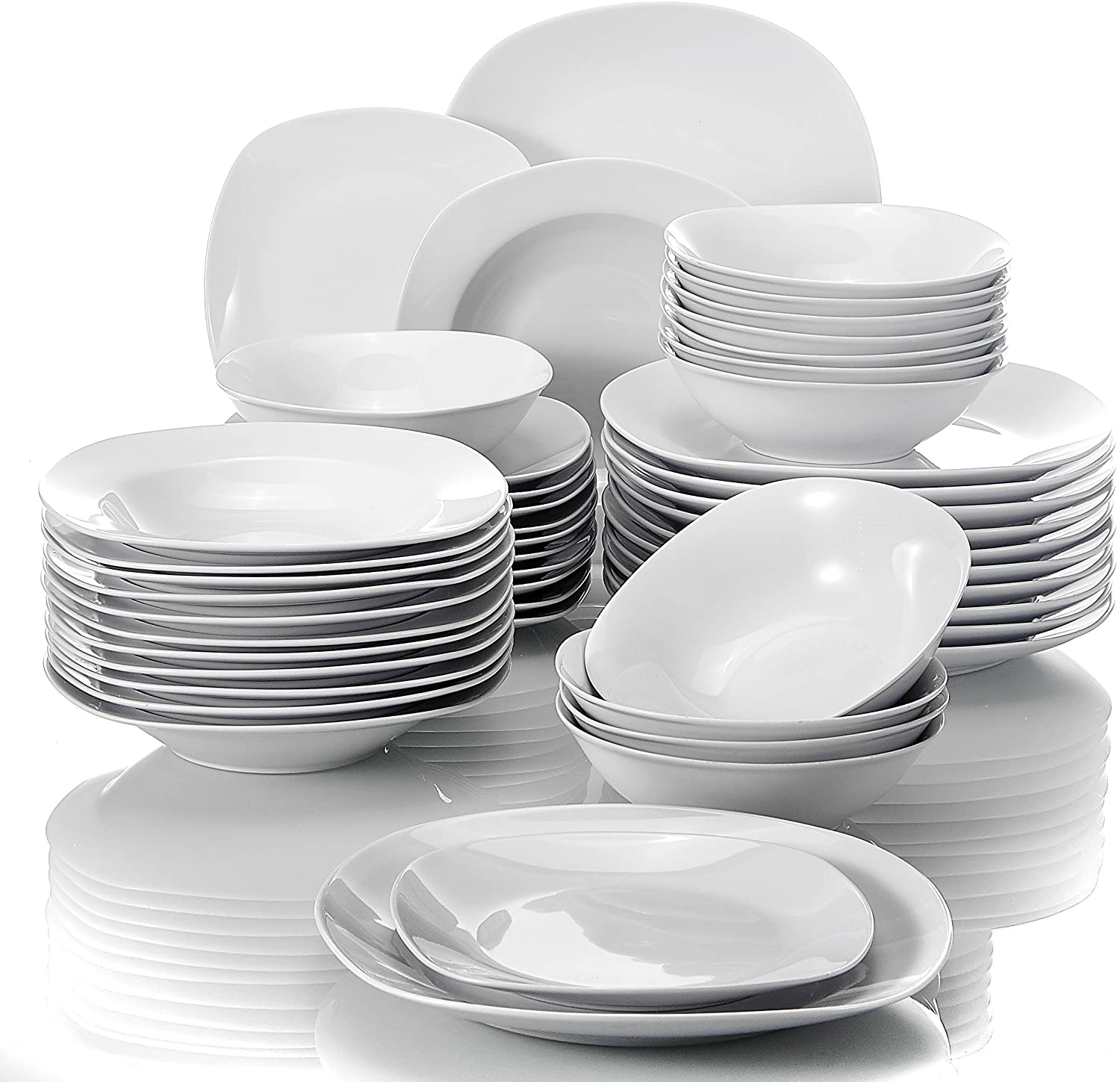 Malacasa Elisa Series, 48-Piece Dinnerware Set