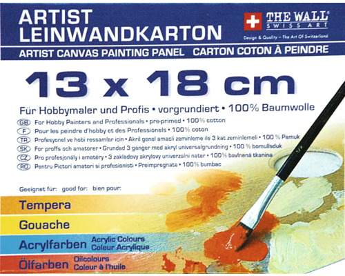 Painting cardboard 13x18 cm white