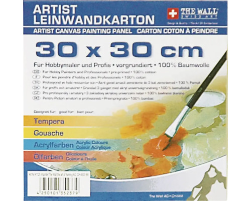 Painting cardboard 30x30 cm white