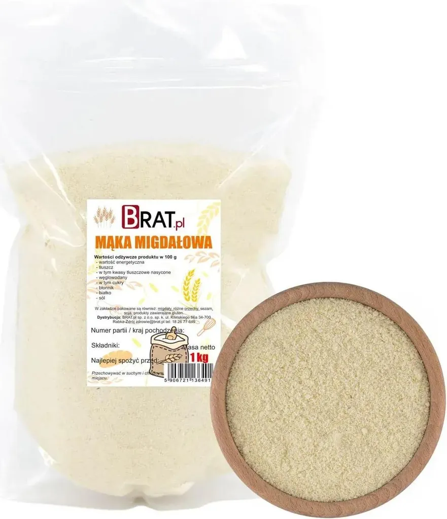 BRAT.PL Almond flour 1kg 1000g