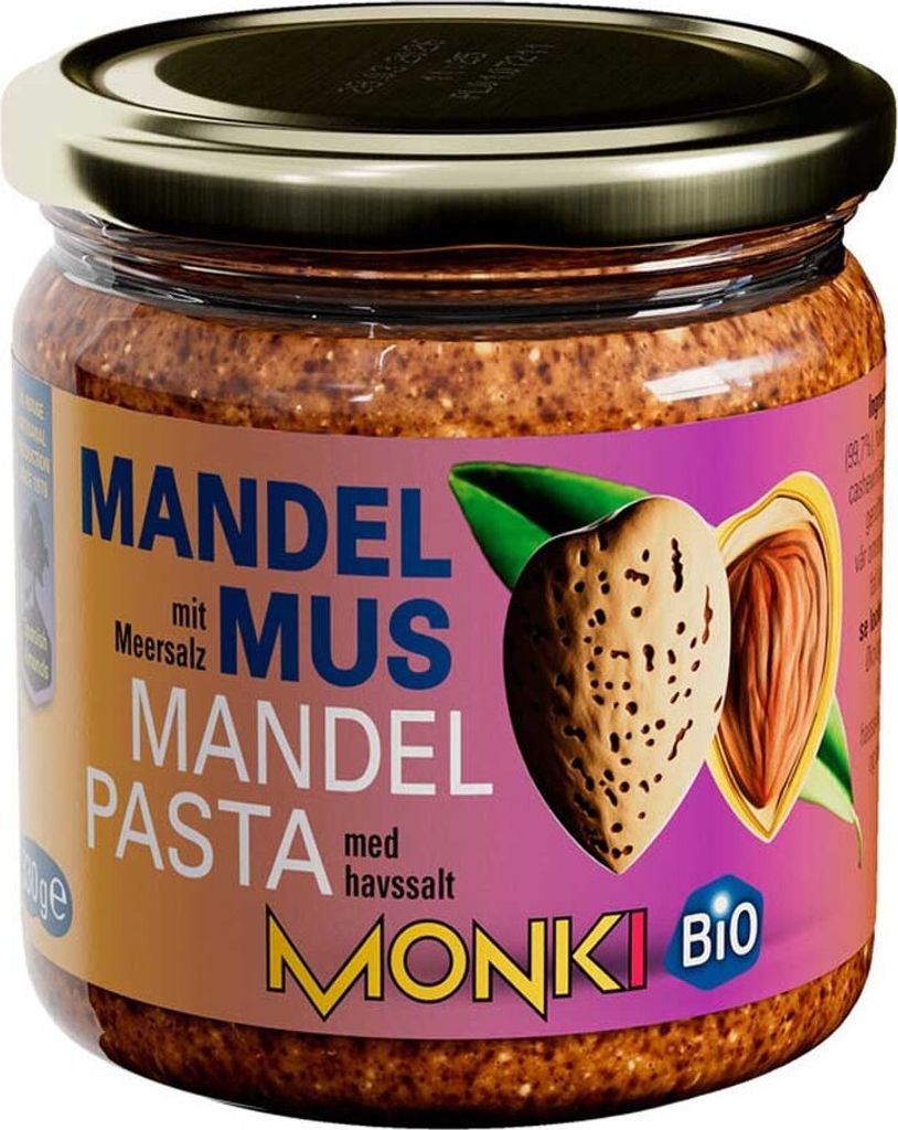Monki Almond Butter - brown roasted with sea salt 330g