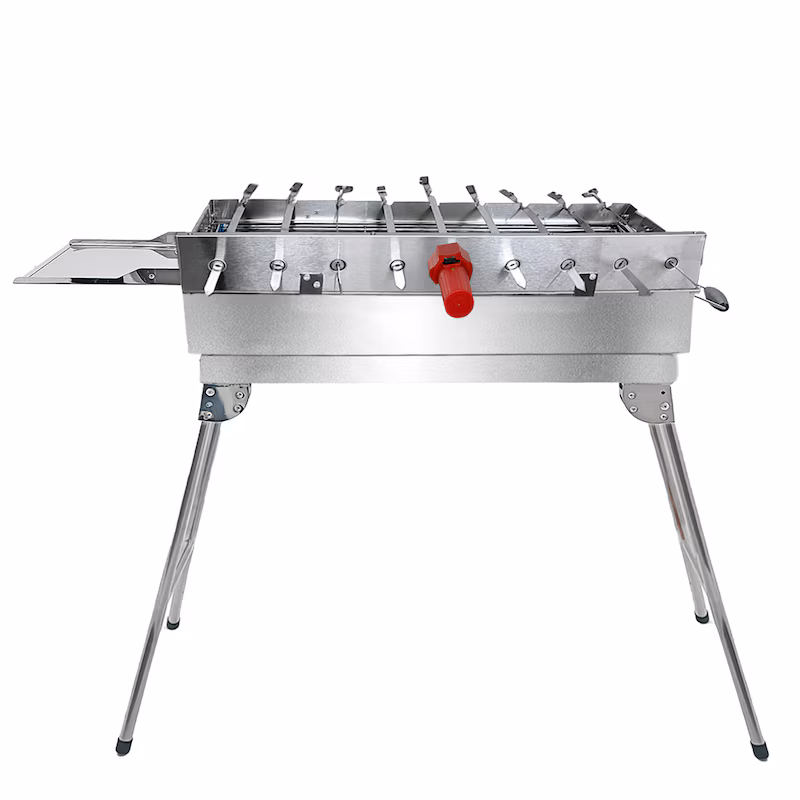 Olymp Handels GmbH Mangal President Set with 9 Rotisserie Motor Powerbank Skewers