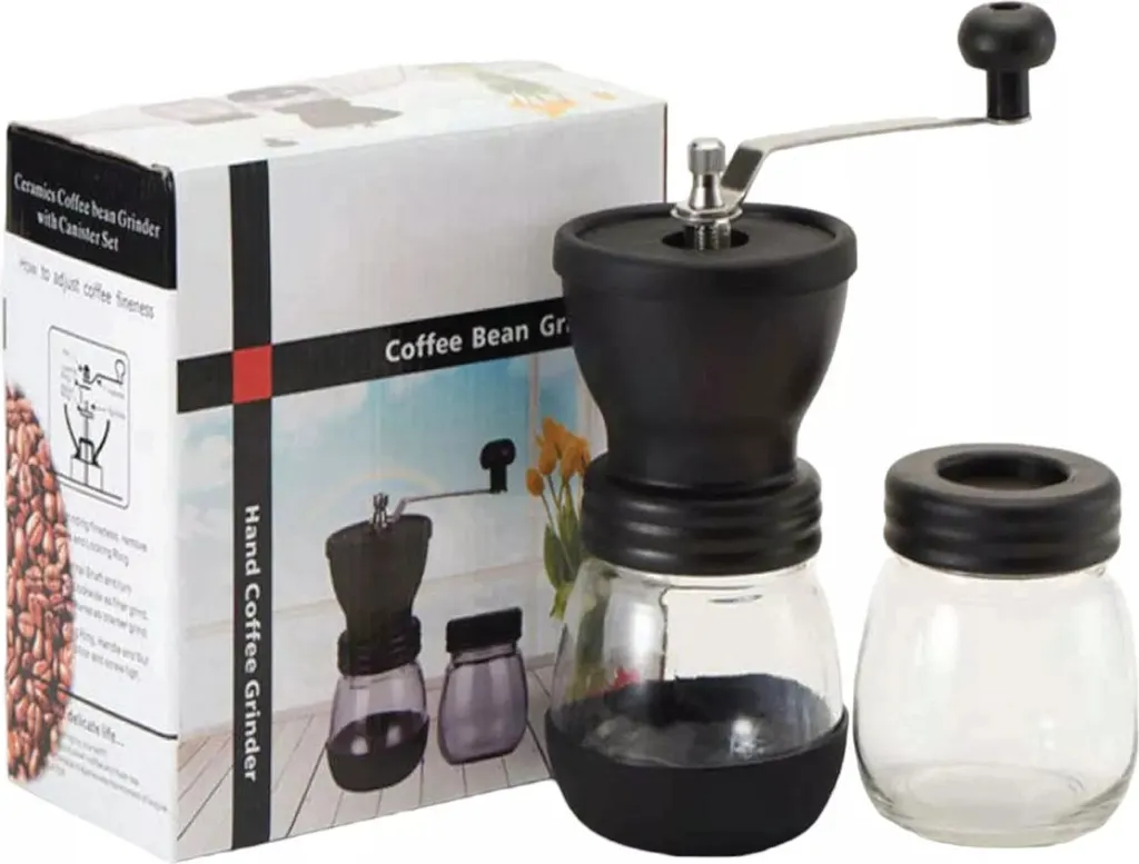 yozhiqu Manual coffee grinder with ceramic grinding core & nut grinder