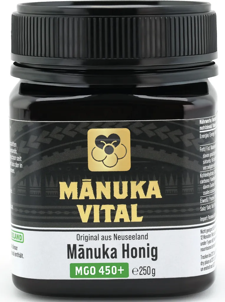 Manuka Vital MGO 450+ 250g | The ORIGINAL Manuka Honey from New Zealand | 100% natural | Laboratory-analyzed quality | Pure & Raw