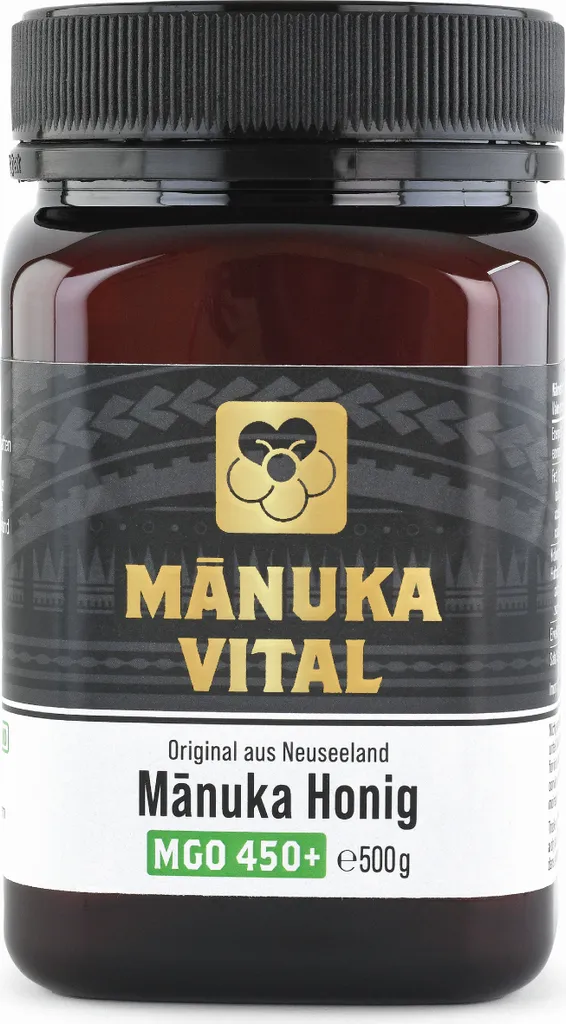 Manuka Vital MGO 450+ 500g | The ORIGINAL Manuka Honey from New Zealand | 100% natural | Laboratory-analyzed quality | Pure & Raw