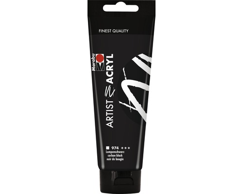 Marabu Acrylic Paint Artist Acrylic Lamp Black 974 120 ml