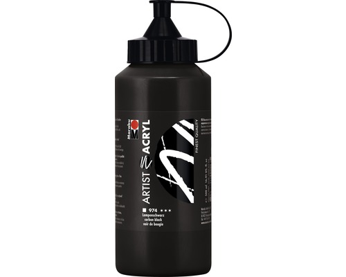Marabu Acrylic Paint Artist Acrylic Lamp Black 974 500 ml
