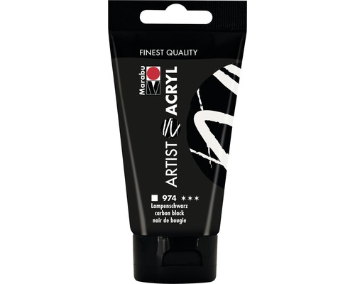 Marabu Acrylic Paint Artist Acrylic Lamp Black 974 75 ml