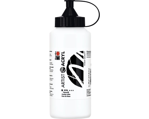 Marabu Artist Acrylic, titanium white 970, 500ml
