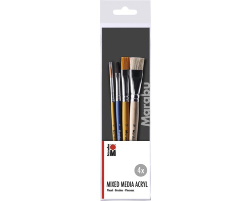 Marabu artist brush round brush flat brush 6 mm