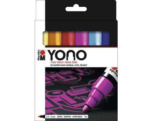 Marabu Yono marker set, 12 x 1.5-3 mm