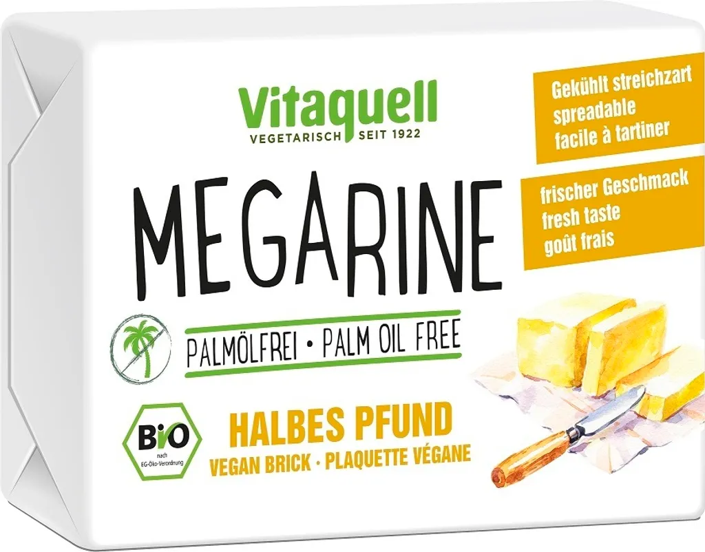 MARGARINE (WITHOUT PALM OIL) CUBES 250 g - VITAQUELL 250g