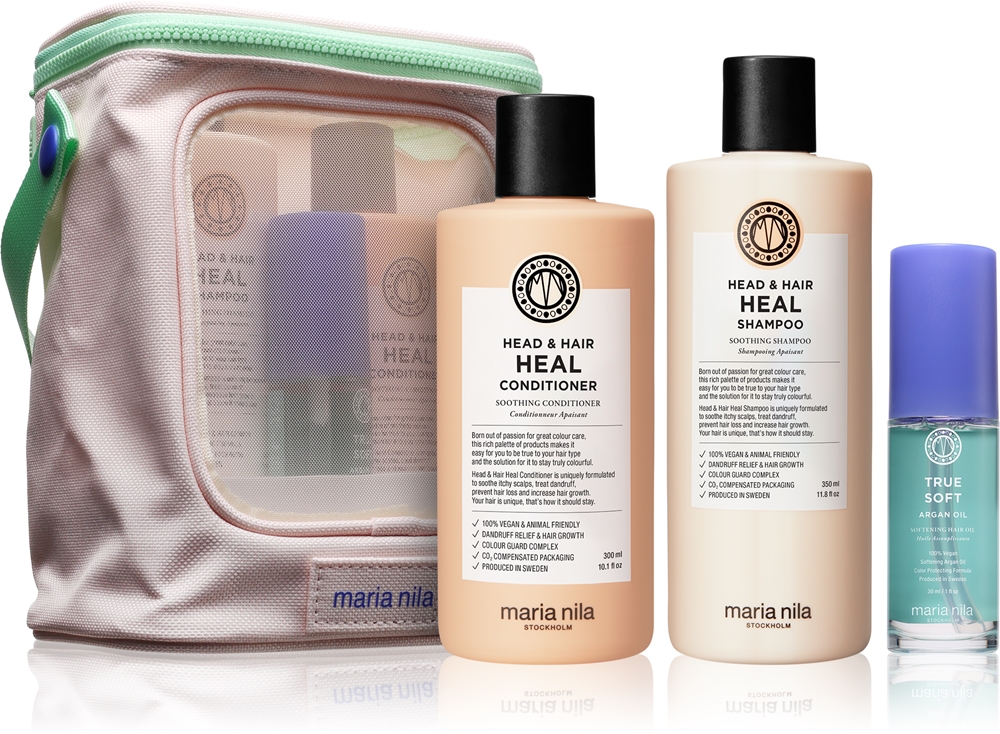 Maria Nila Head & Hair Heal Beauty Bag Gift Set against dandruff and hair loss