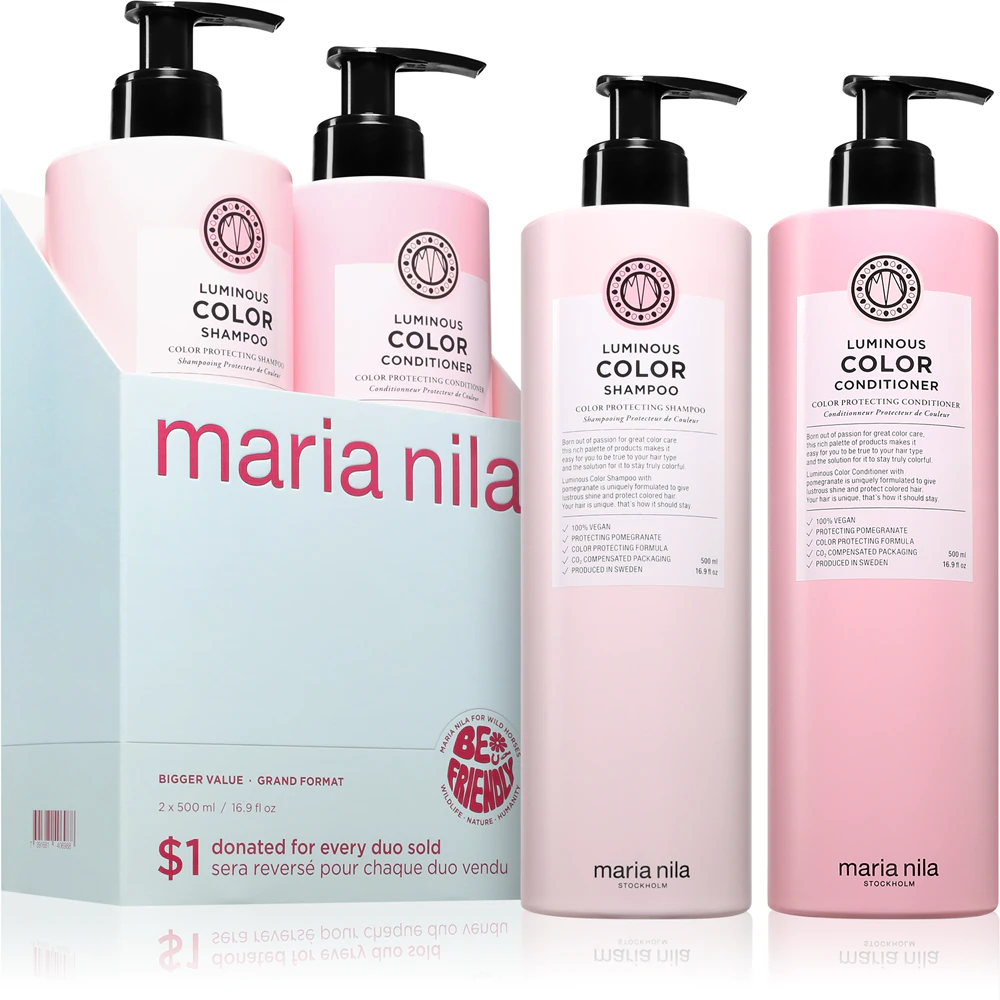 Maria Nila Luminous Colour Set Gift Set for Colored Hair, 1000 ml